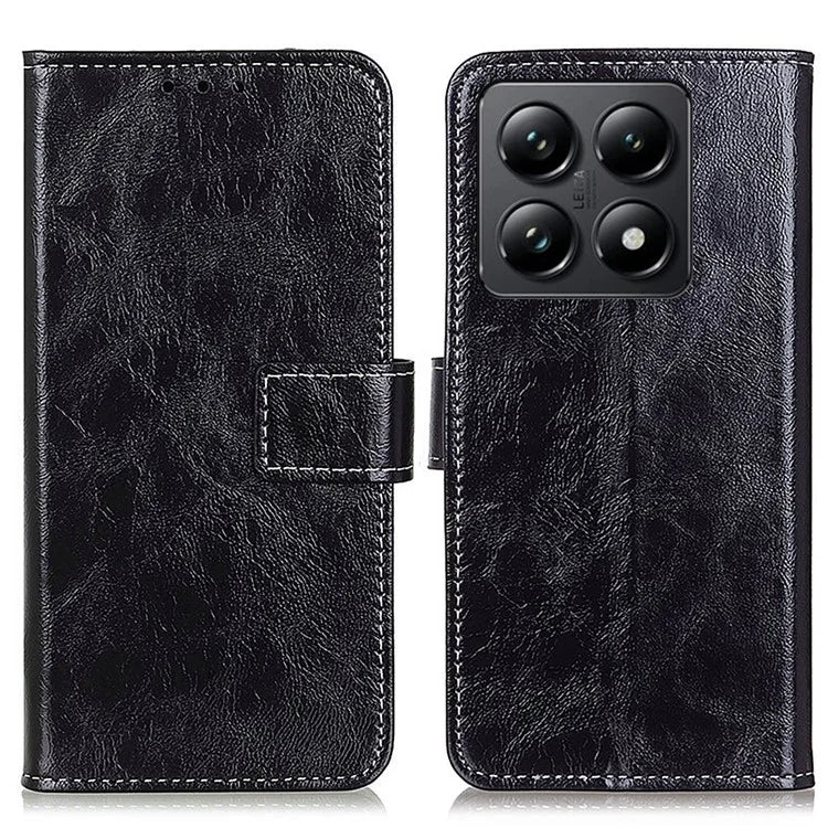 For Xiaomi 14T Pro Case Crazy Horse Texture Leather Phone Wallet Cover