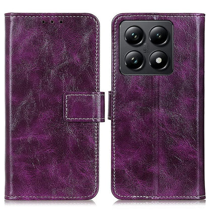 For Xiaomi 14T Pro Case Crazy Horse Texture Leather Phone Wallet Cover