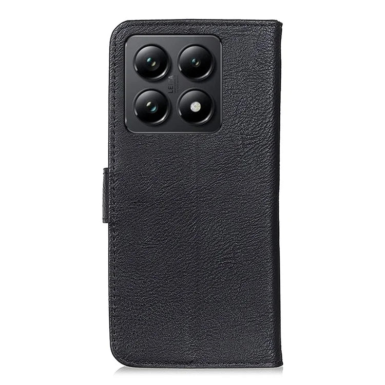 KHAZNEH For Xiaomi 14T Pro Wallet Case Cowhide Texture Leather Flip Phone Cover