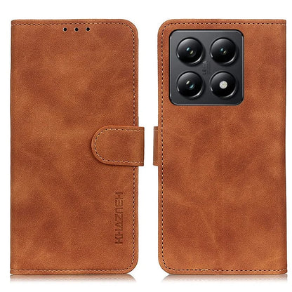 KHAZNEH For Xiaomi 14T Pro Case Retro PU Leather Wallet Stand Phone Cover