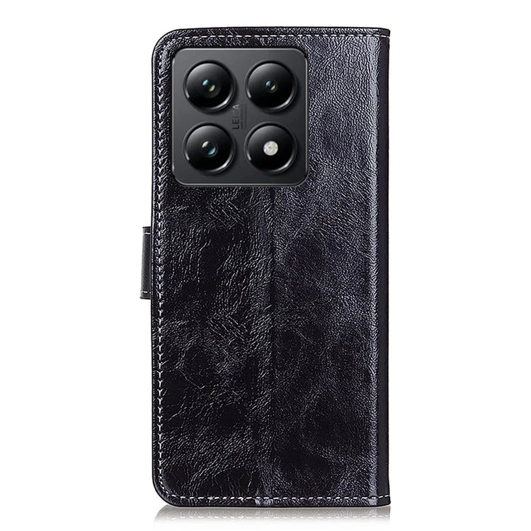 For Xiaomi 14T Case Crazy Horse Texture Leather Phone Wallet Cover
