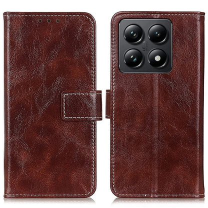 For Xiaomi 14T Case Crazy Horse Texture Leather Phone Wallet Cover