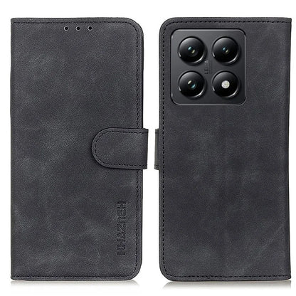 KHAZNEH For Xiaomi 14T Case Retro PU Leather Wallet Stand Phone Cover