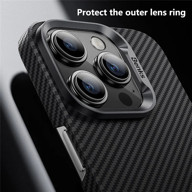 BENKS For iPhone 16 Pro Magnetic Case 600D Kevlar Aramid Fiber Phone Cover