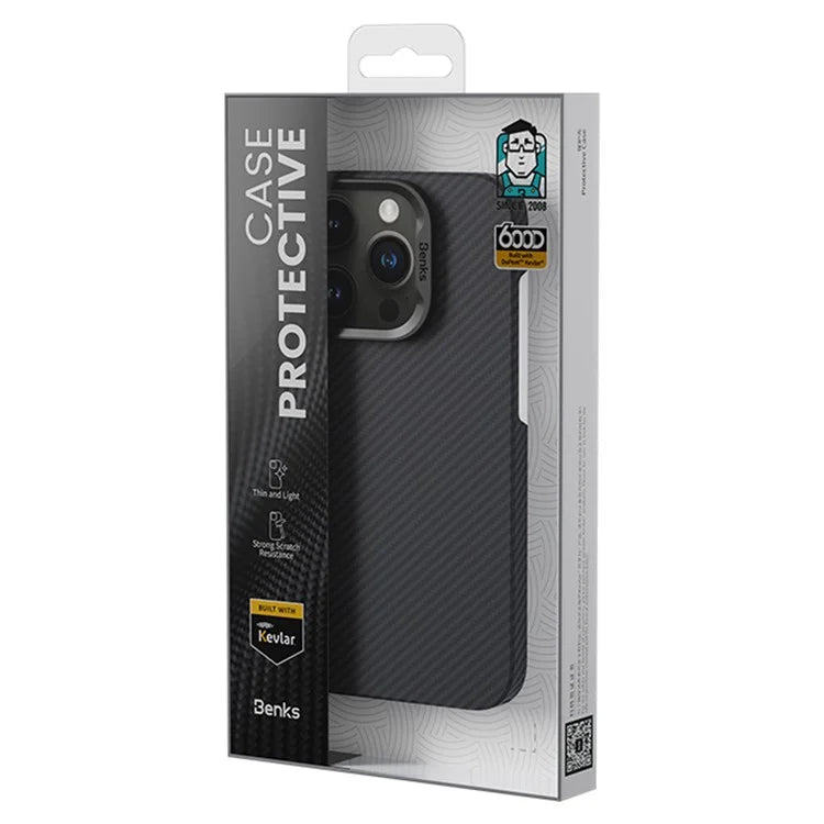 BENKS For iPhone 16 Pro Max Magnetic Case 600D Kevlar Aramid Fiber Phone Cover