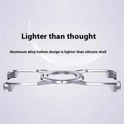 For iPhone 16 Case Kickstand Frameless Aluminum Alloy Bumper Phone Cover