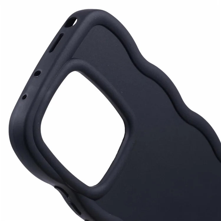 WANLONFENG XL Series for Xiaomi Poco M6 Pro 4G / Redmi Note 13 Pro 4G Case Wave Edge TPU Cover with Tempered Glass Film