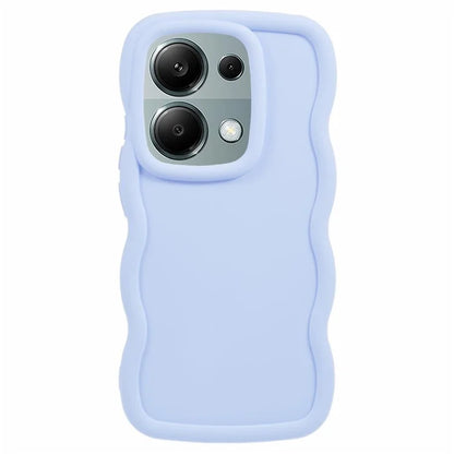 WANLONFENG XL Series for Xiaomi Poco M6 Pro 4G / Redmi Note 13 Pro 4G Case Wave Edge TPU Cover with Tempered Glass Film