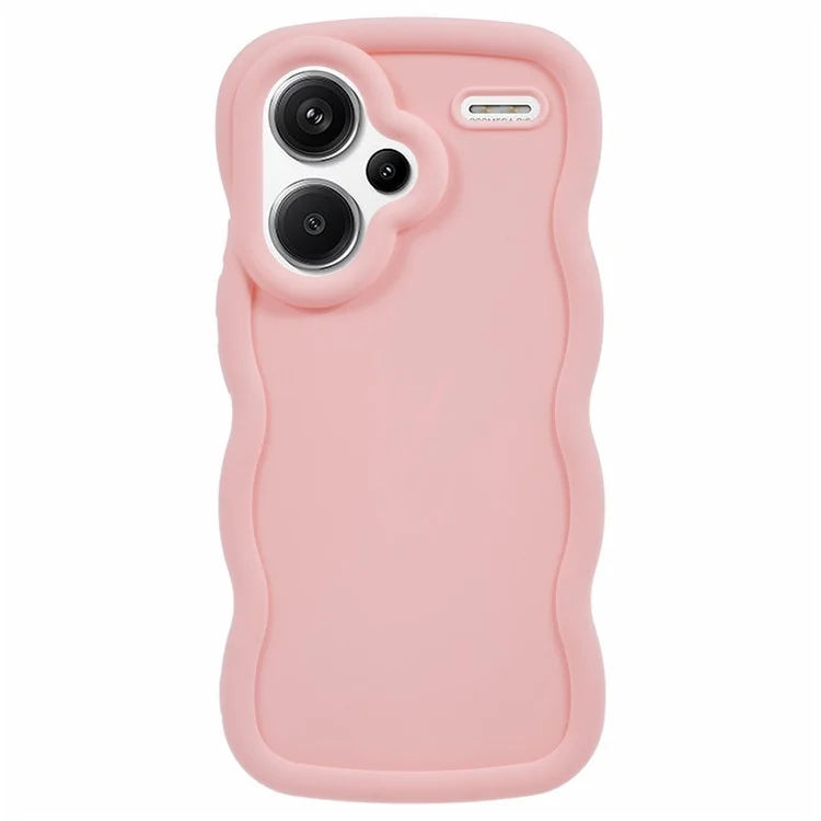 WANLONFENG XL Series for Xiaomi Redmi Note 13 Pro+ 5G Case Wave Edge TPU Cover with Tempered Glass Film