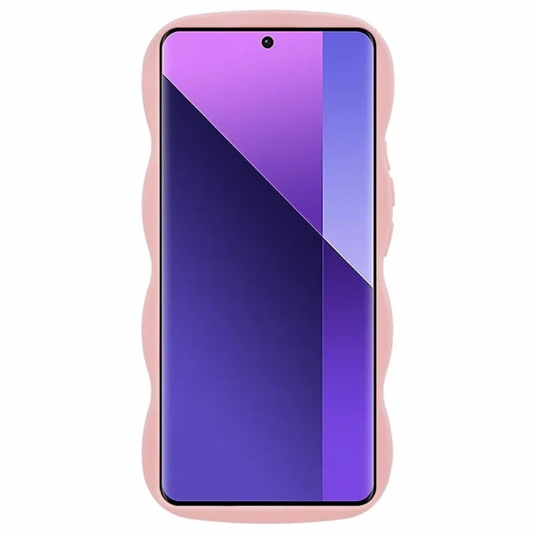 WANLONFENG XL Series for Xiaomi Redmi Note 13 Pro+ 5G Case Wave Edge TPU Cover with Tempered Glass Film