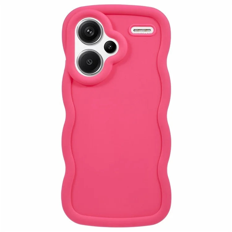 WANLONFENG XL Series for Xiaomi Redmi Note 13 Pro+ 5G Case Wave Edge TPU Cover with Tempered Glass Film