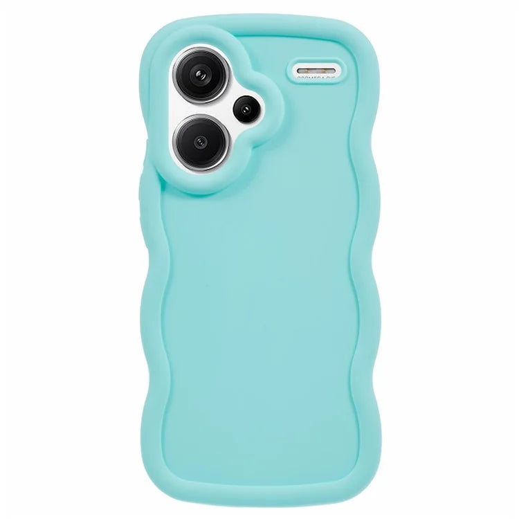 WANLONFENG XL Series for Xiaomi Redmi Note 13 Pro+ 5G Case Wave Edge TPU Cover with Tempered Glass Film
