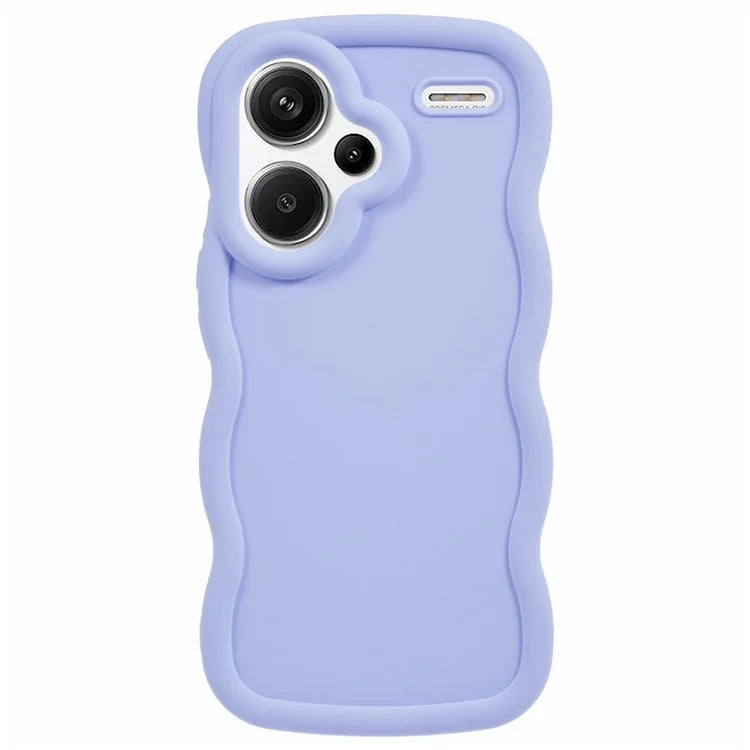 WANLONFENG XL Series for Xiaomi Redmi Note 13 Pro+ 5G Case Wave Edge TPU Cover with Tempered Glass Film