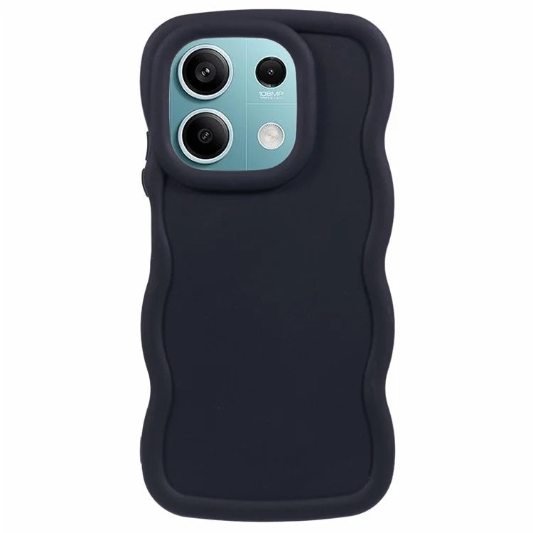 WANLONFENG XL Series for Xiaomi Poco X6 5G / Redmi Note 13 Pro 5G Case Wave Edge TPU Cover with Tempered Glass Film