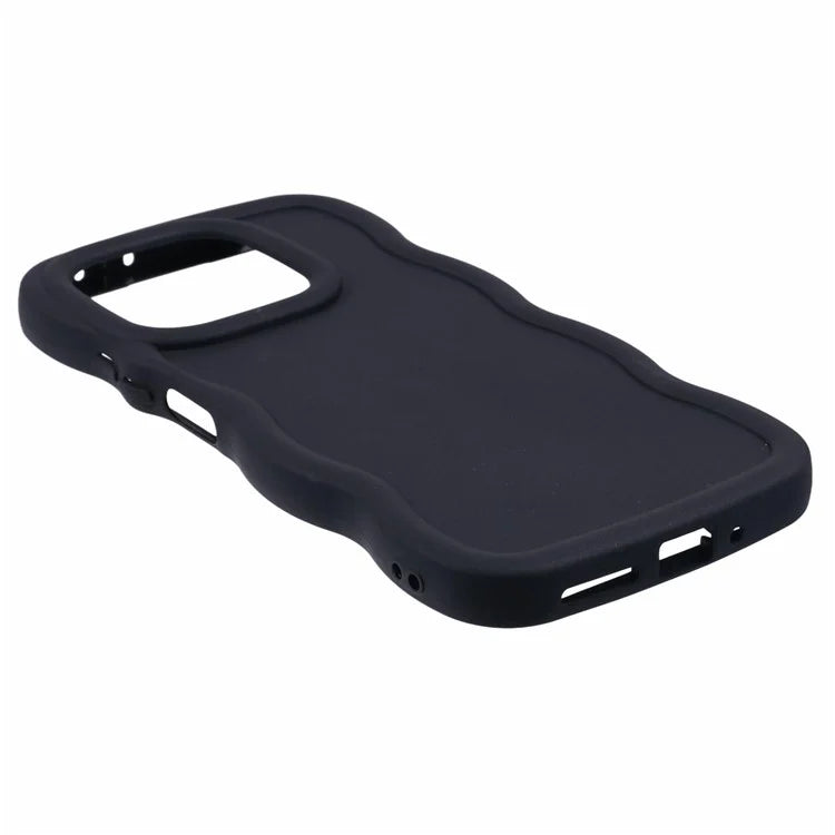 WANLONFENG XL Series for Xiaomi Poco X6 5G / Redmi Note 13 Pro 5G Case Wave Edge TPU Cover with Tempered Glass Film