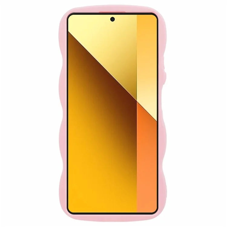 WANLONFENG XL Series for Xiaomi Poco X6 5G / Redmi Note 13 Pro 5G Case Wave Edge TPU Cover with Tempered Glass Film