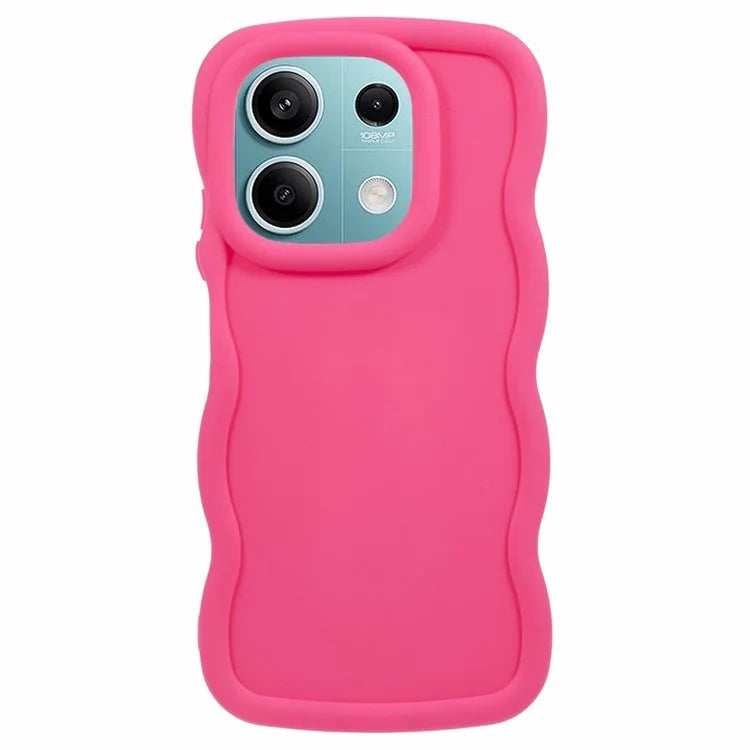 WANLONFENG XL Series for Xiaomi Poco X6 5G / Redmi Note 13 Pro 5G Case Wave Edge TPU Cover with Tempered Glass Film