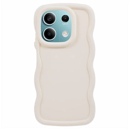 WANLONFENG XL Series for Xiaomi Redmi Note 13 5G Case Wave Edge TPU Cover with Tempered Glass Film