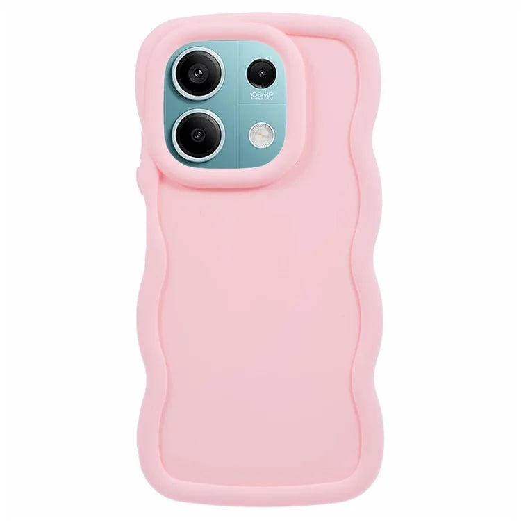 WANLONFENG XL Series for Xiaomi Redmi Note 13 5G Case Wave Edge TPU Cover with Tempered Glass Film