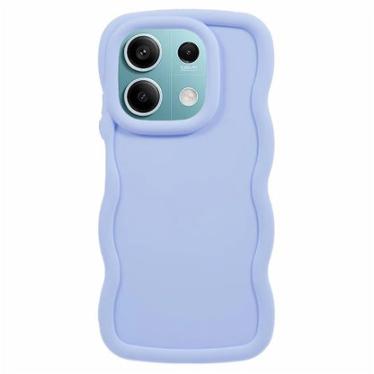 WANLONFENG XL Series for Xiaomi Redmi Note 13 5G Case Wave Edge TPU Cover with Tempered Glass Film