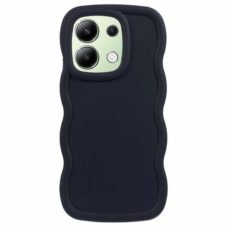 WANLONFENG XL Series for Xiaomi Redmi Note 13 4G Case Wave Edge TPU Cover with Tempered Glass Film