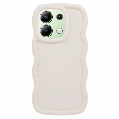 WANLONFENG XL Series for Xiaomi Redmi Note 13 4G Case Wave Edge TPU Cover with Tempered Glass Film