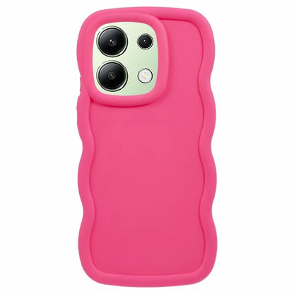 WANLONFENG XL Series for Xiaomi Redmi Note 13 4G Case Wave Edge TPU Cover with Tempered Glass Film