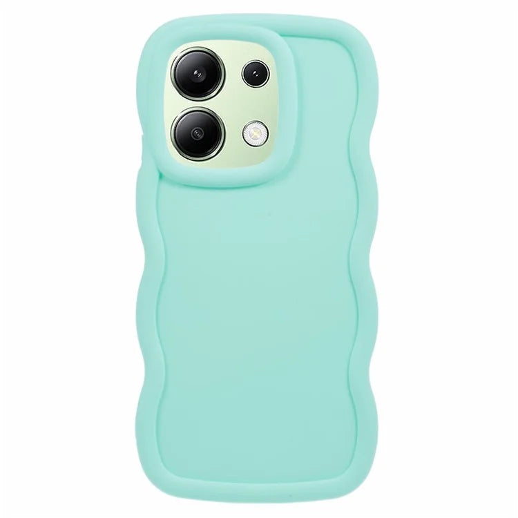 WANLONFENG XL Series for Xiaomi Redmi Note 13 4G Case Wave Edge TPU Cover with Tempered Glass Film