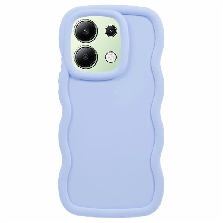 WANLONFENG XL Series for Xiaomi Redmi Note 13 4G Case Wave Edge TPU Cover with Tempered Glass Film