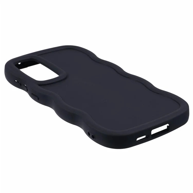 WANLONFENG XL Series for Samsung Galaxy A55 5G Case Wave Edge TPU Cover with Tempered Glass Film