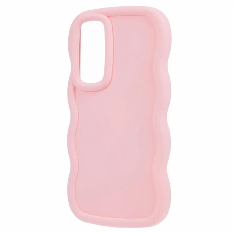 WANLONFENG XL Series for Samsung Galaxy A35 5G Case Wave Edge TPU Cover with Tempered Glass Film