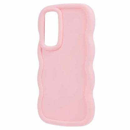 WANLONFENG XL Series for Samsung Galaxy A35 5G Case Wave Edge TPU Cover with Tempered Glass Film