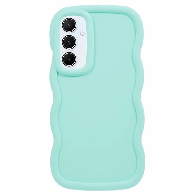 WANLONFENG XL Series for Samsung Galaxy A35 5G Case Wave Edge TPU Cover with Tempered Glass Film