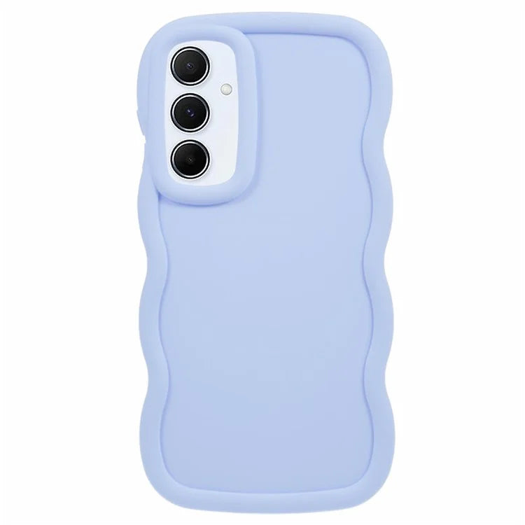 WANLONFENG XL Series for Samsung Galaxy A35 5G Case Wave Edge TPU Cover with Tempered Glass Film