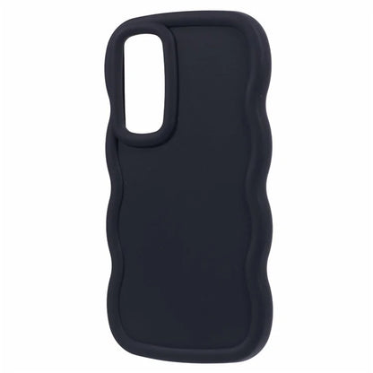 WANLONFENG XL Series for Samsung Galaxy A15 4G / 5G Case Wave Edge TPU Cover with Tempered Glass Film