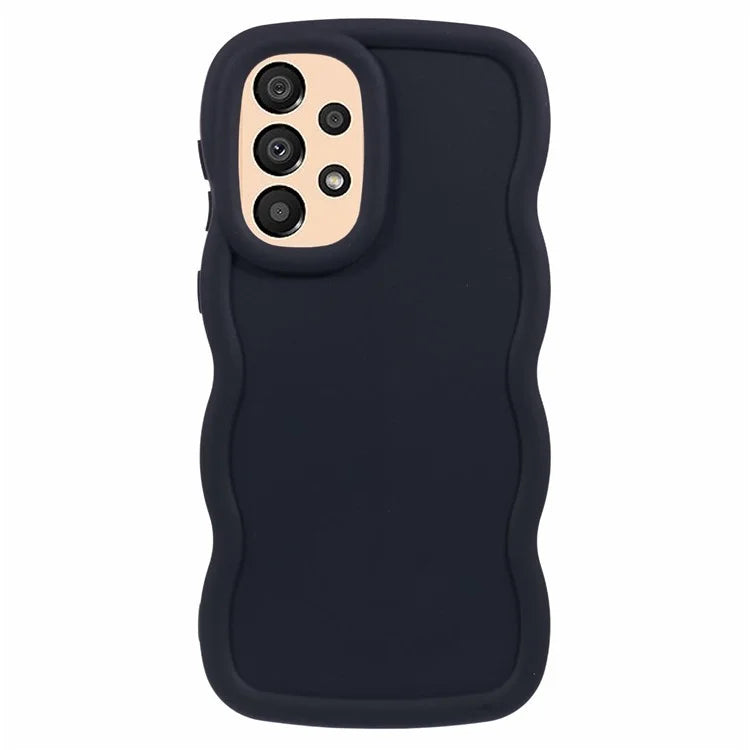 WANLONFENG XL Series for Samsung Galaxy A53 5G Case Wave Edge TPU Cover with Tempered Glass Film