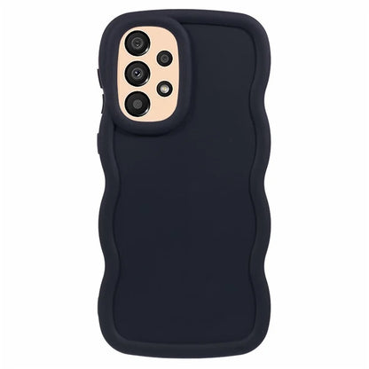 WANLONFENG XL Series for Samsung Galaxy A53 5G Case Wave Edge TPU Cover with Tempered Glass Film