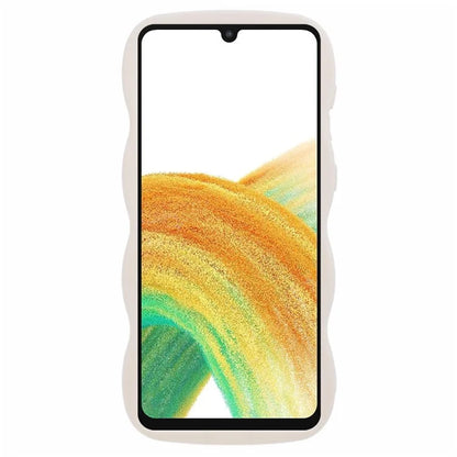 WANLONFENG XL Series for Samsung Galaxy A53 5G Case Wave Edge TPU Cover with Tempered Glass Film