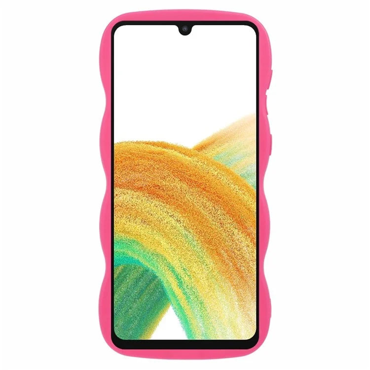 WANLONFENG XL Series for Samsung Galaxy A53 5G Case Wave Edge TPU Cover with Tempered Glass Film