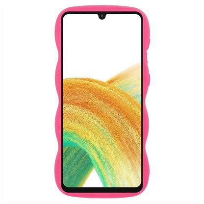 WANLONFENG XL Series for Samsung Galaxy A53 5G Case Wave Edge TPU Cover with Tempered Glass Film