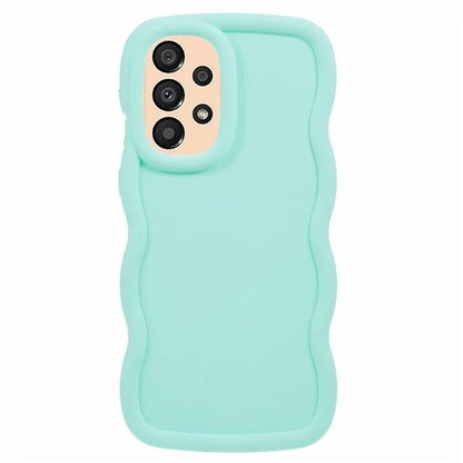 WANLONFENG XL Series for Samsung Galaxy A53 5G Case Wave Edge TPU Cover with Tempered Glass Film