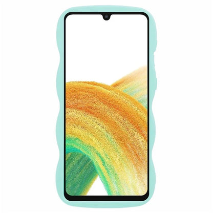 WANLONFENG XL Series for Samsung Galaxy A53 5G Case Wave Edge TPU Cover with Tempered Glass Film