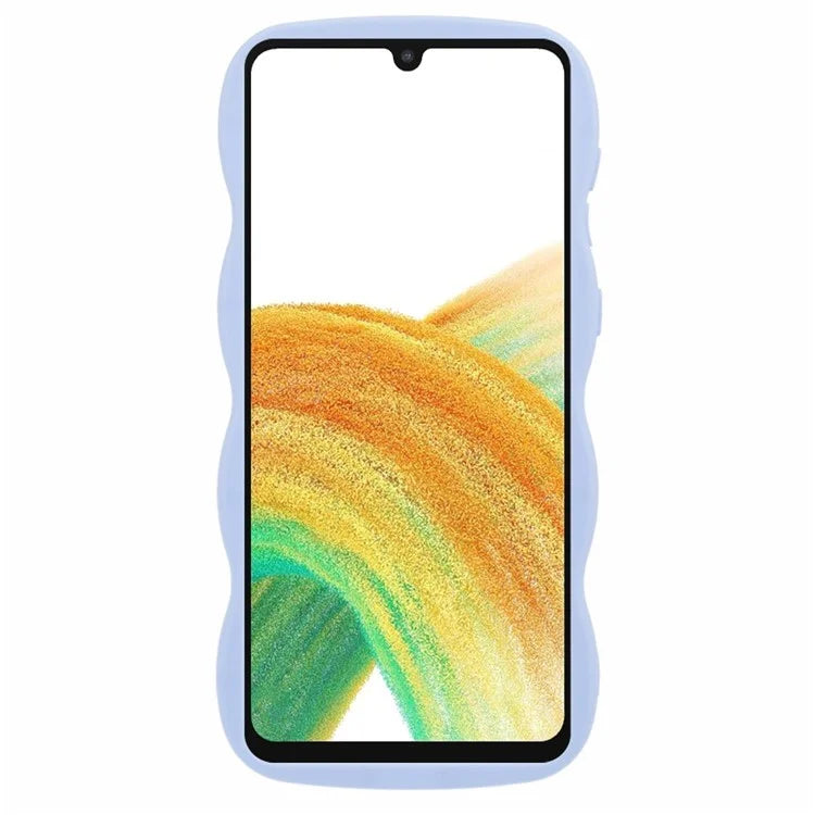 WANLONFENG XL Series for Samsung Galaxy A53 5G Case Wave Edge TPU Cover with Tempered Glass Film