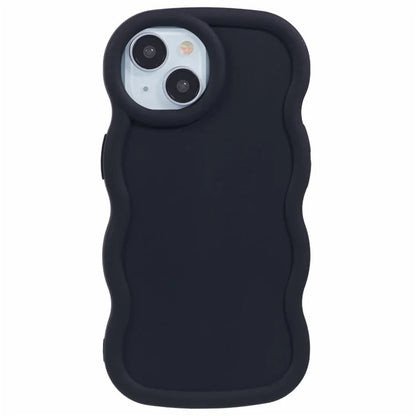 WANLONFENG XL Series for iPhone 13 Case Wave Edge TPU Cover with Tempered Glass Film