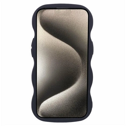 WANLONFENG XL Series for iPhone 13 Case Wave Edge TPU Cover with Tempered Glass Film
