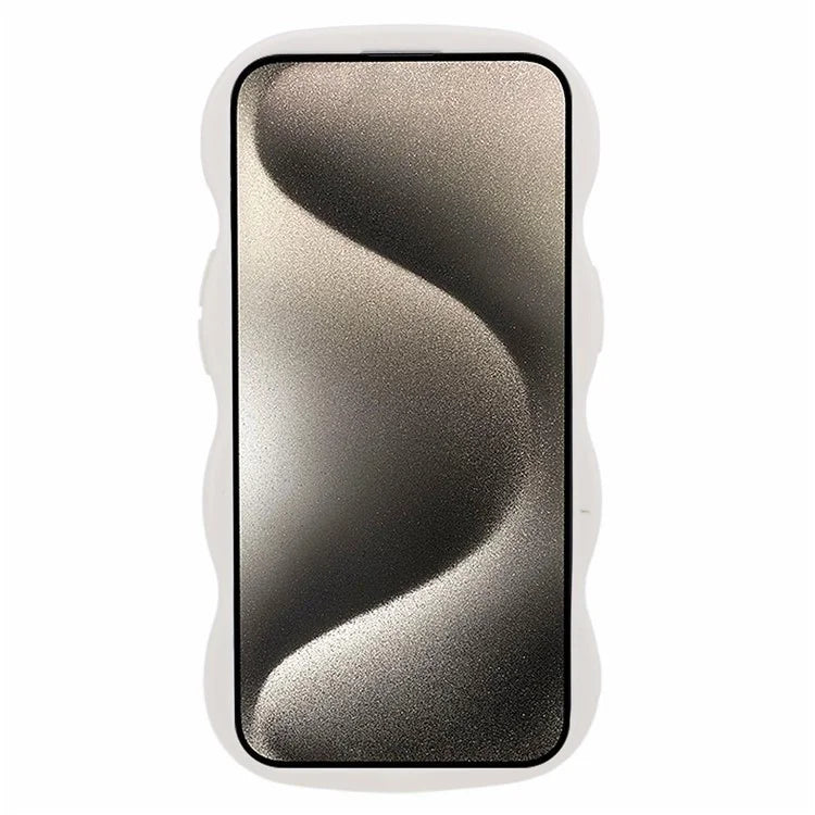 WANLONFENG XL Series for iPhone 13 Case Wave Edge TPU Cover with Tempered Glass Film