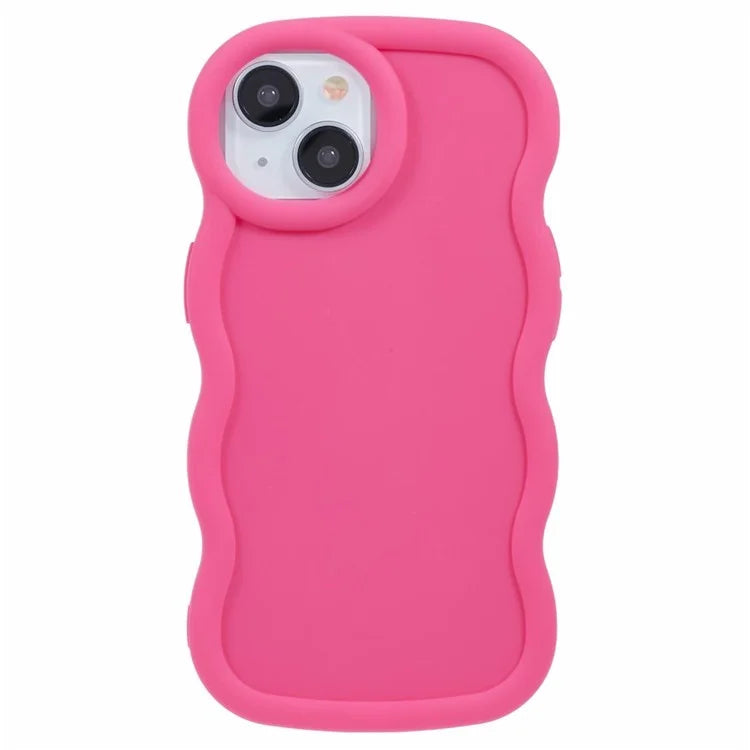 WANLONFENG XL Series for iPhone 13 Case Wave Edge TPU Cover with Tempered Glass Film