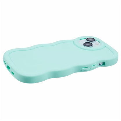 WANLONFENG XL Series for iPhone 13 Case Wave Edge TPU Cover with Tempered Glass Film