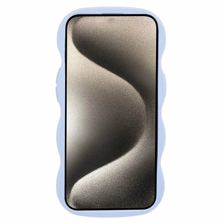 WANLONFENG XL Series for iPhone 13 Case Wave Edge TPU Cover with Tempered Glass Film