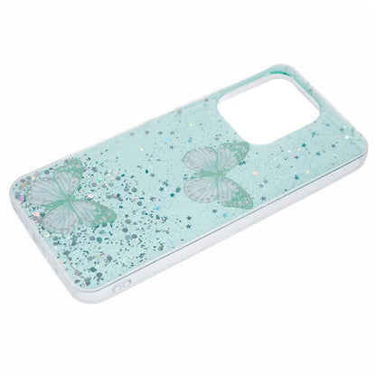 WANLONFENG AW Series for Xiaomi Redmi 13 5G / 4G Case with Screen Film TPU Phone Cover PVC Butterfly Epoxy